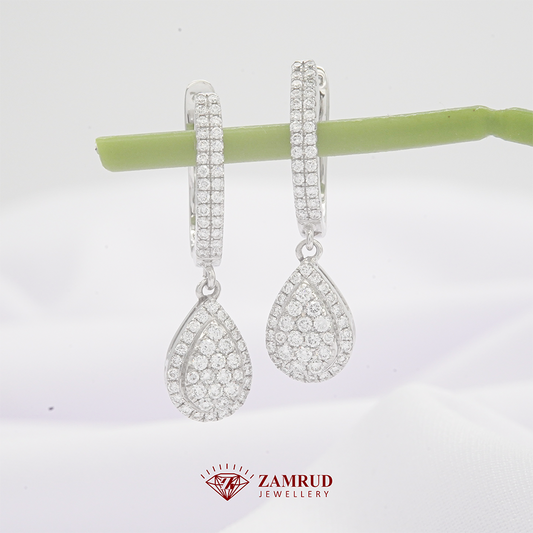 Anting Berlian Pear Earring 42901 ER Zamrud Jewellery