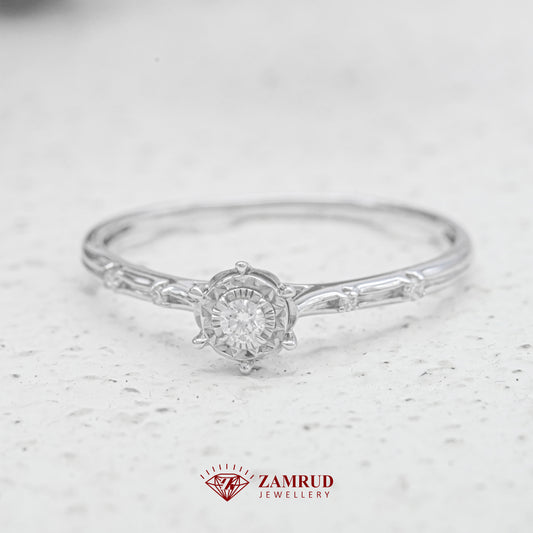 Cincin Berlian Solitaire 39116 LR Zamrud Jewellery
