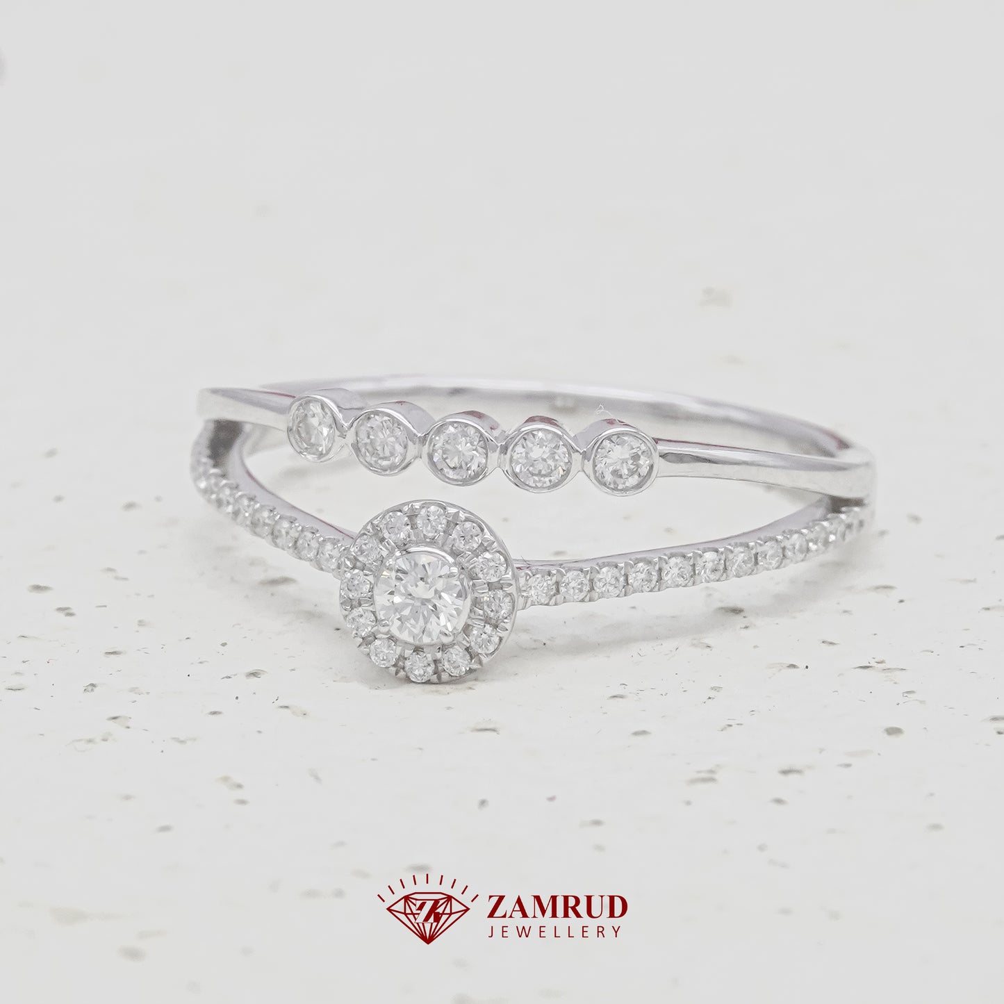 Cincin Berlian Solitaire 2in1 39215 LR Zamrud Jewellery