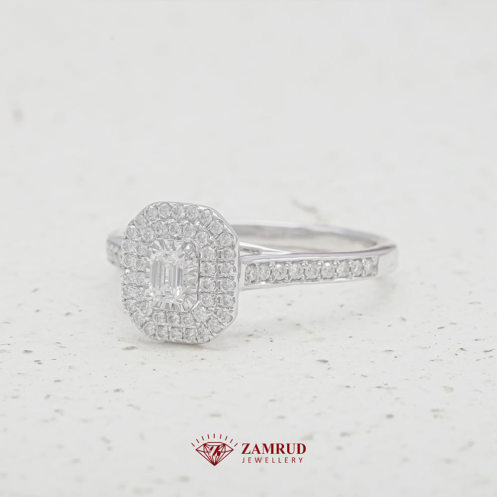 Cincin Berlian Emerald 43519 LR Zamrud Jewellery