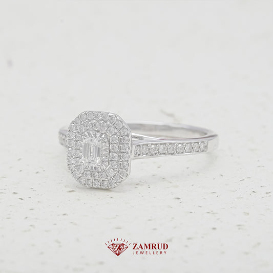 Cincin Berlian Emerald 43519 LR Zamrud Jewellery