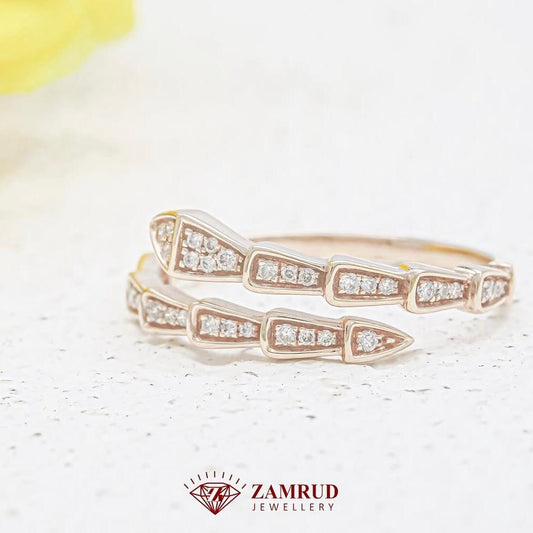 Cincin Berlian Snake 42017 LR Zamrud Jewellery