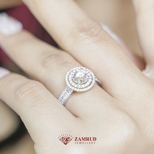 GIA Cincin Berlian 41164 FLR Zamrud Jewellery