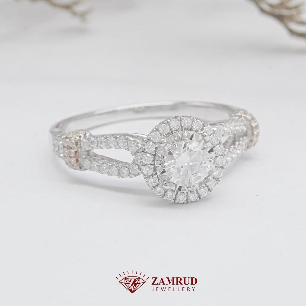 GIA Cincin Berlian 42284 FLR Zamrud Jewellery