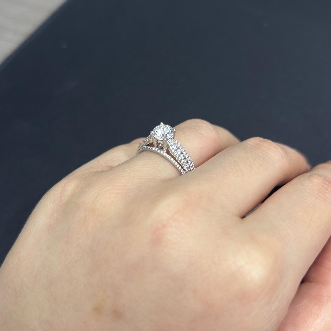 GIA Cincin Berlian 4480 FLR Zamrud Jewellery