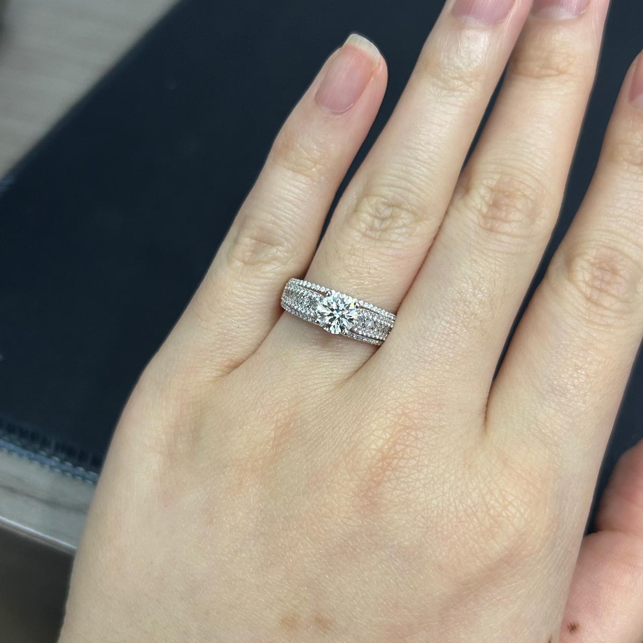 GIA Cincin Berlian 4480 FLR Zamrud Jewellery