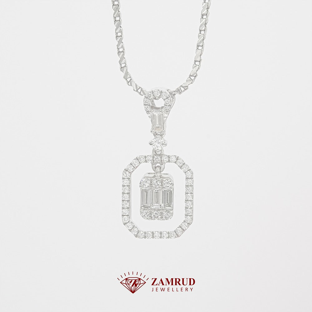 Liontin Berlian Baguette 44455 PD Zamrud Jewellery