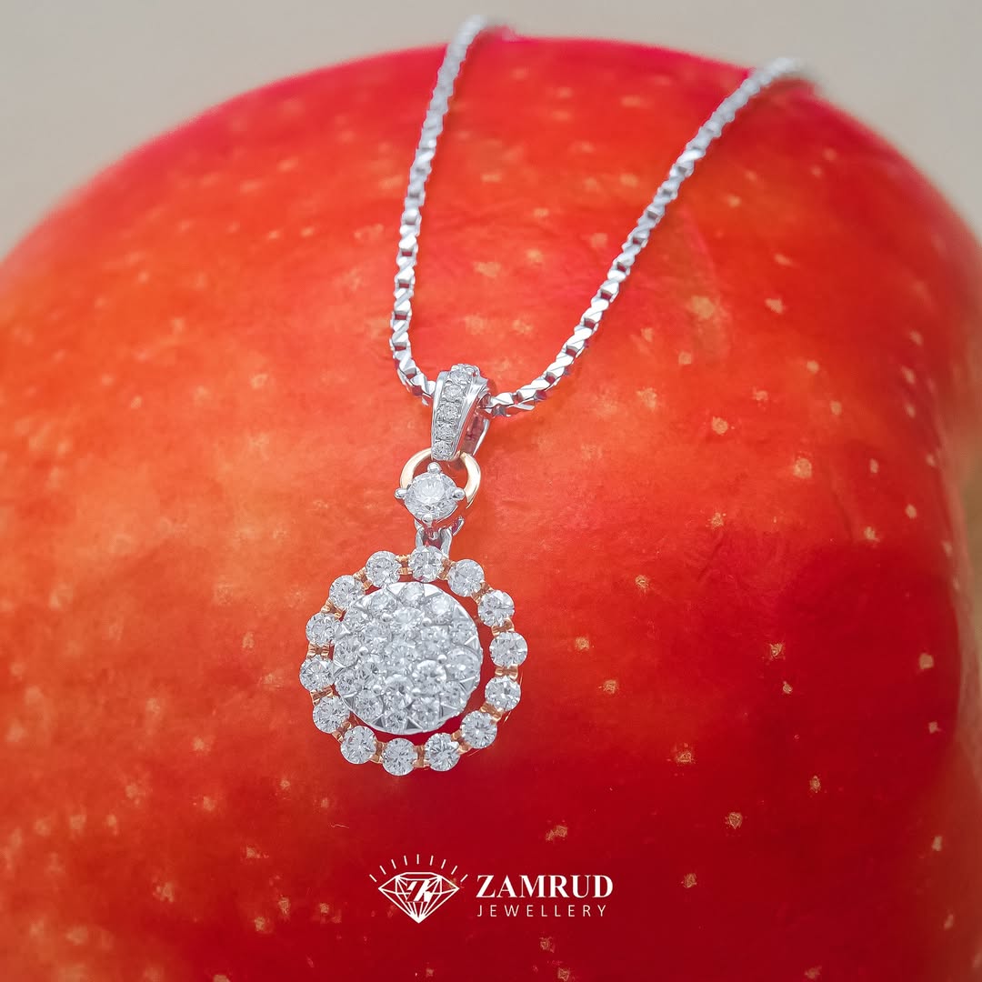 Liontin Berlian flower setting 23863 PD Zamrud Jewellery