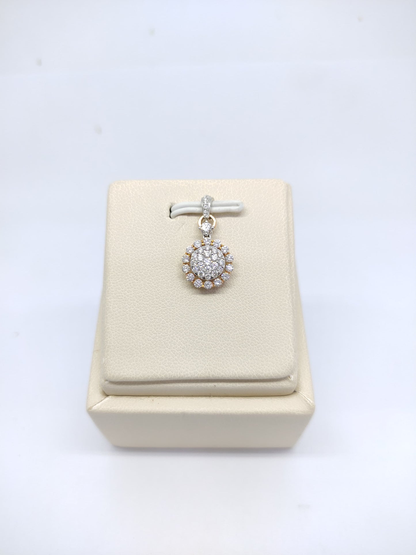 Liontin Berlian flower setting 23863 PD Zamrud Jewellery