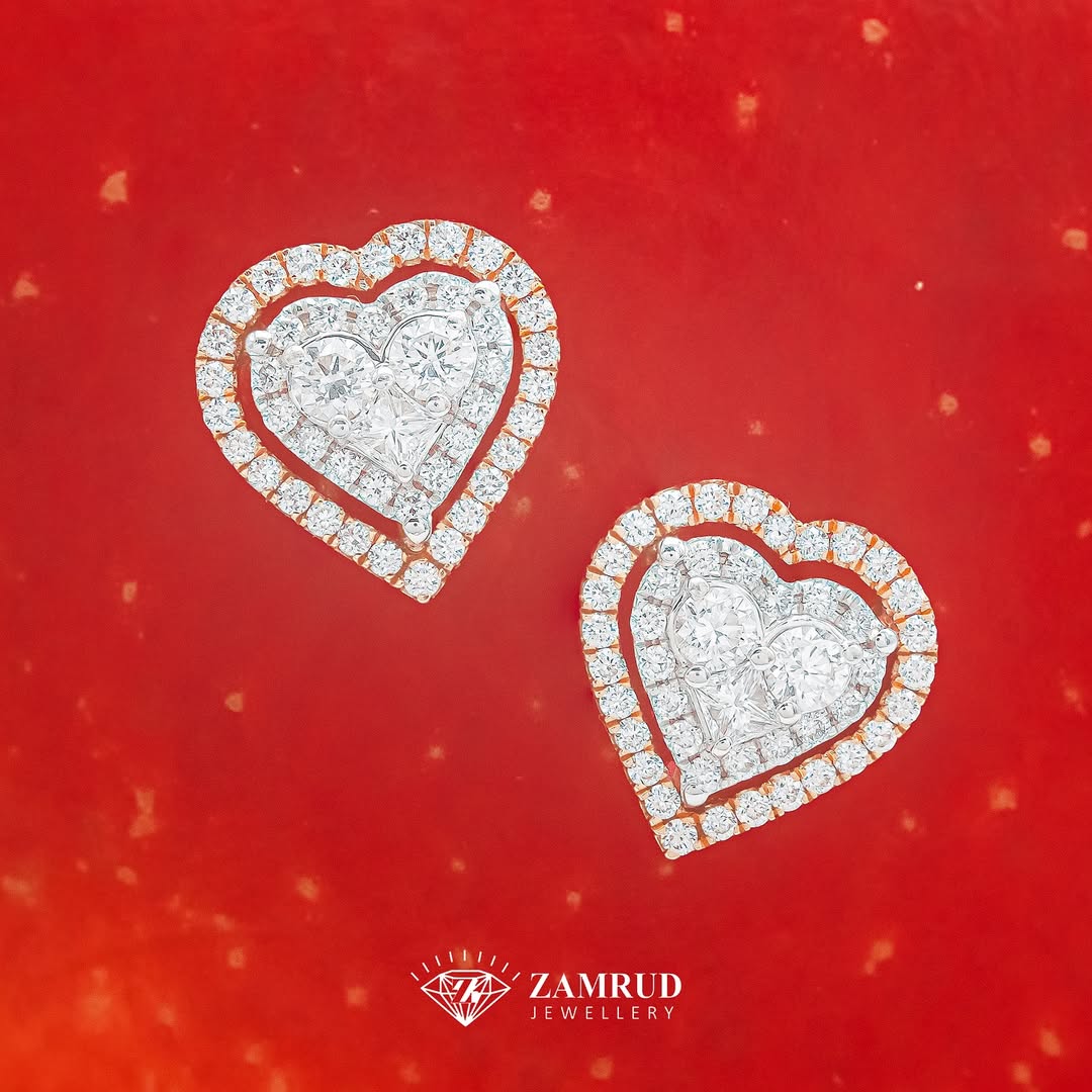 Anting Berlian Heart 46015 Diamond Earring Zamrud Jewellery