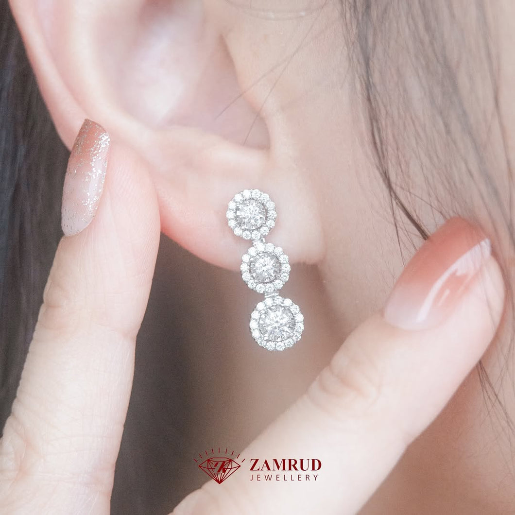 Anting Berlian Trilogy Diamond Earring 44837 ER Zamrud Jewellery