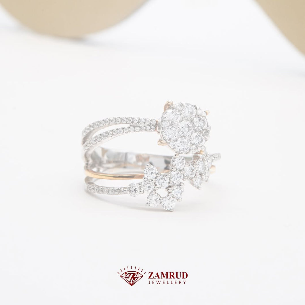 Cincin Berlian Fashion 4121 LR Diamond Ring Zamrud Jewellery