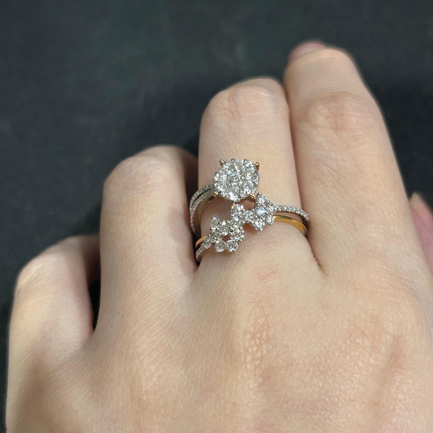 Cincin Berlian Fashion 4121 LR Diamond Ring Zamrud Jewellery