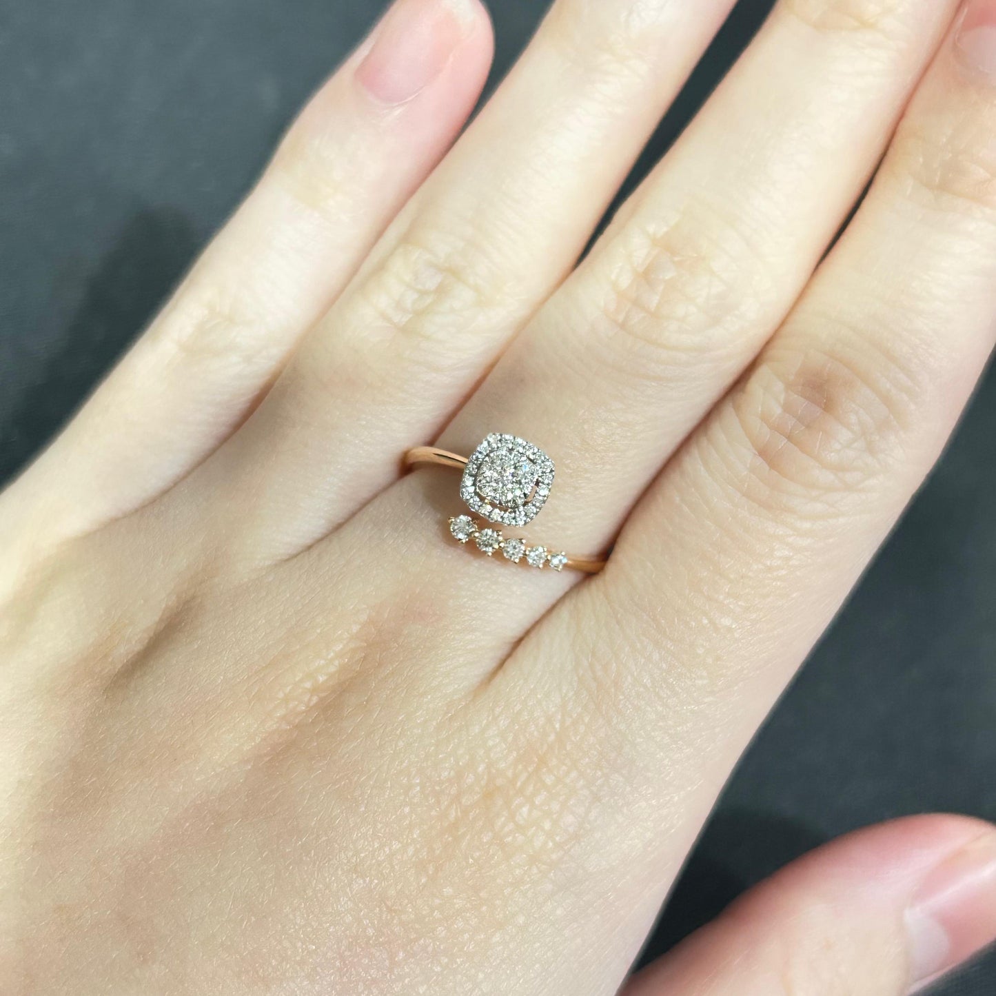 Cincin Berlian Cushion 45742 Diamond Ring Zamrud Jewellery