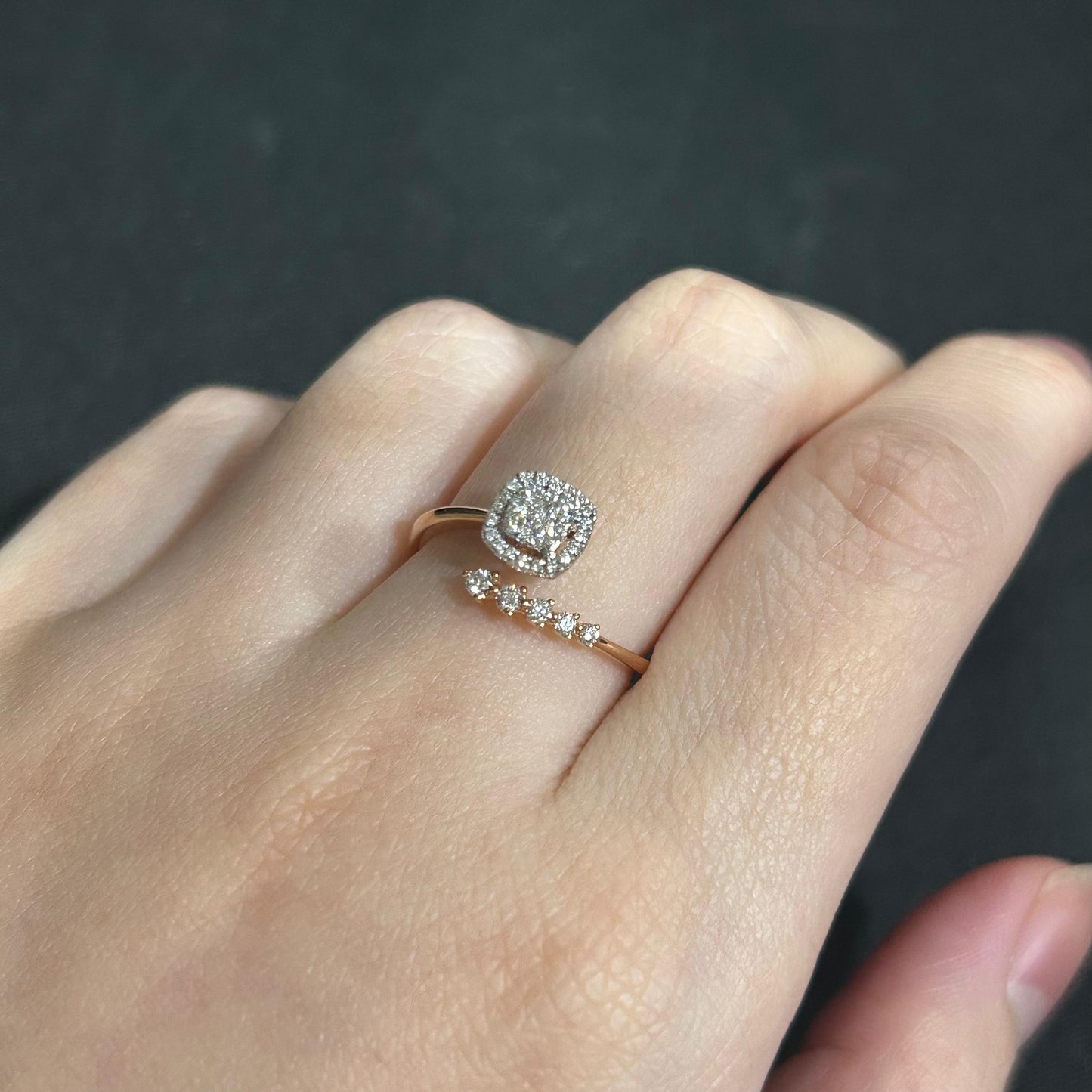 Cincin Berlian Cushion 45742 Diamond Ring Zamrud Jewellery