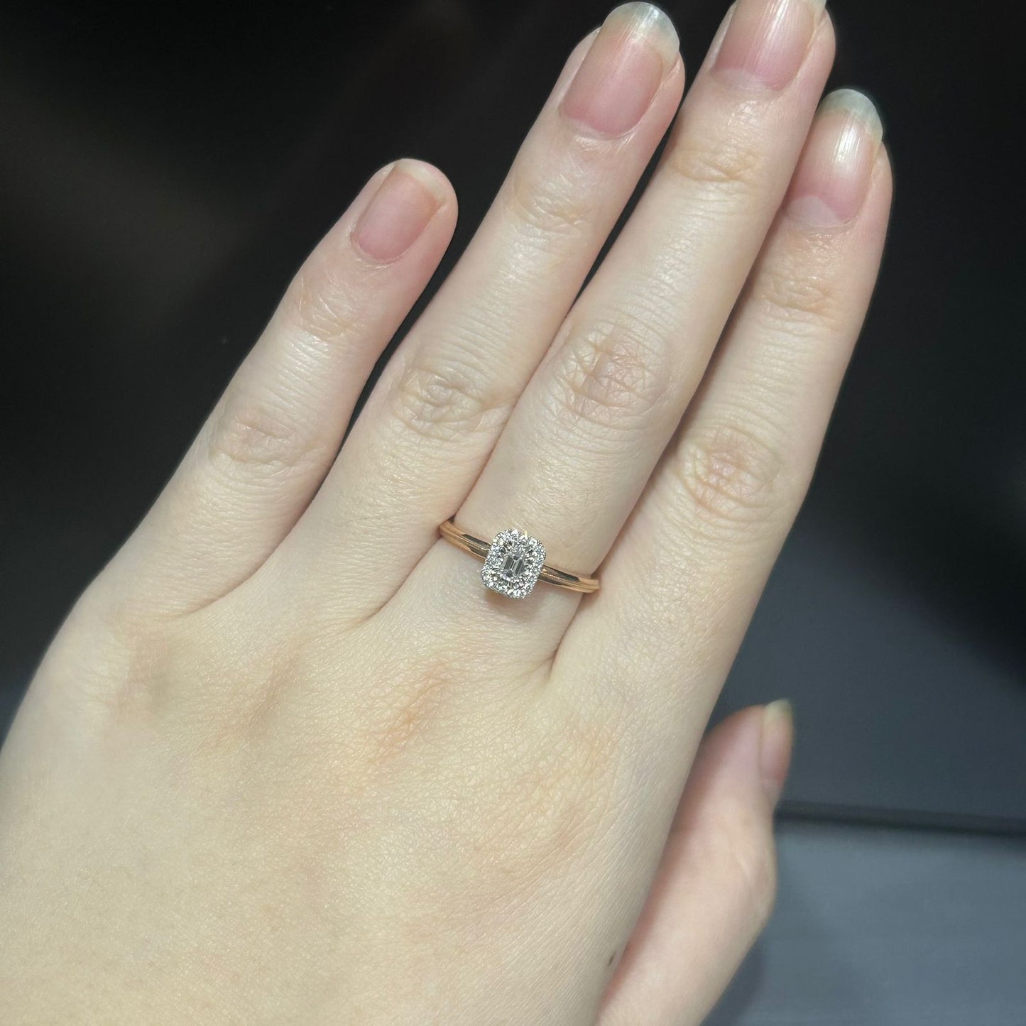 Cincin Berlian Baguette Ring 38140 LR Zamrud Jewellery