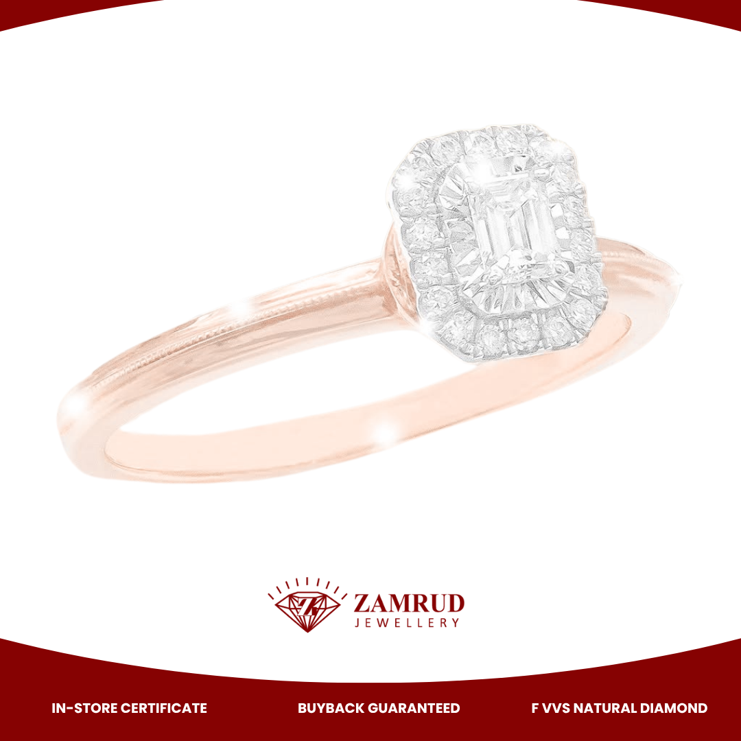 Cincin Berlian Baguette Ring 38140 LR Zamrud Jewellery