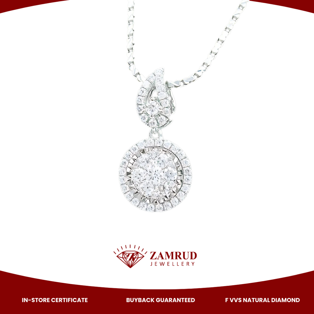 Liontin Berlian Halo 45766 PD Zamrud Jewellery