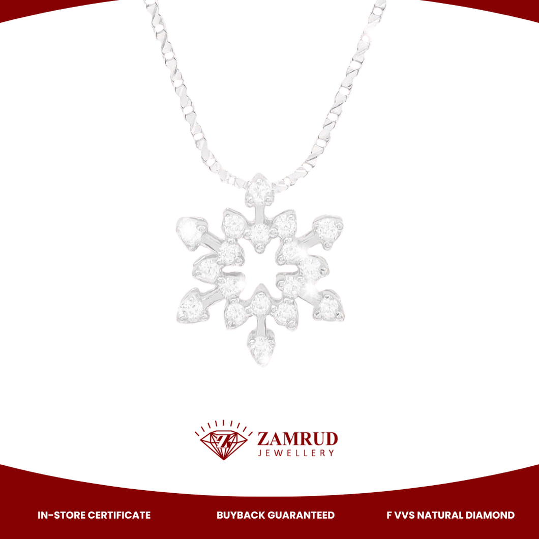 Liontin Berlian Snowflake 16667 PD Zamrud Jewellery