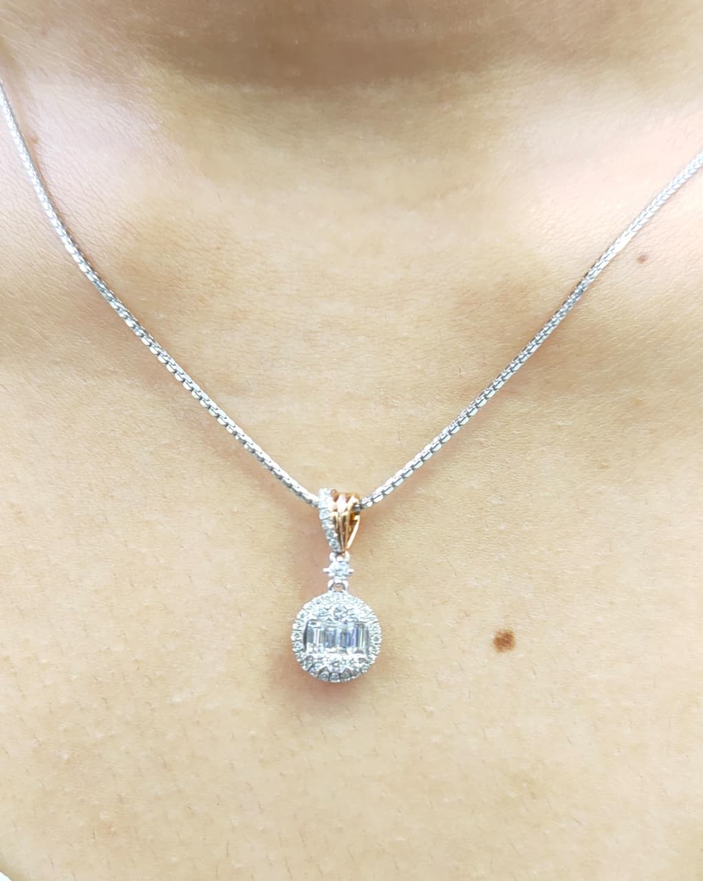 Liontin Berlian Baguette 15516 PD Zamrud Jewellery