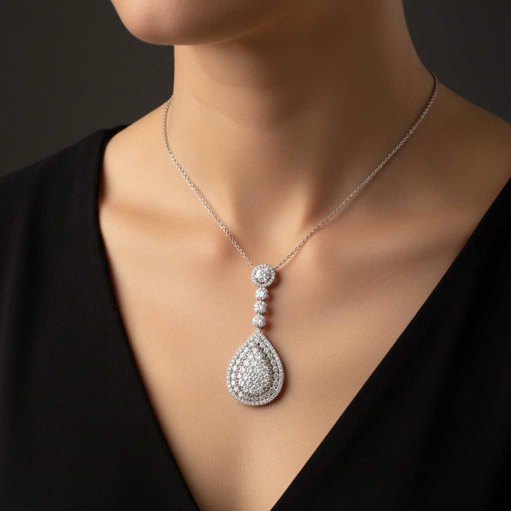 Liontin Berlian Pear 12799 PD Zamrud Jewellery