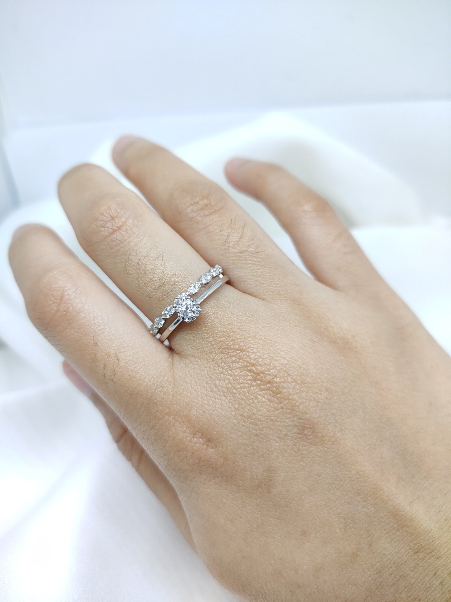 Cincin Berlian Stacking 46953 LR Zamrud Jewellery