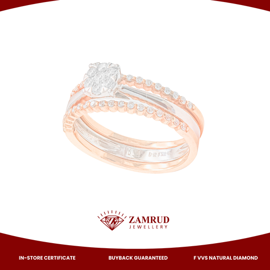 Cincin Berlian 2in1 38966 LR Zamrud Jewellery