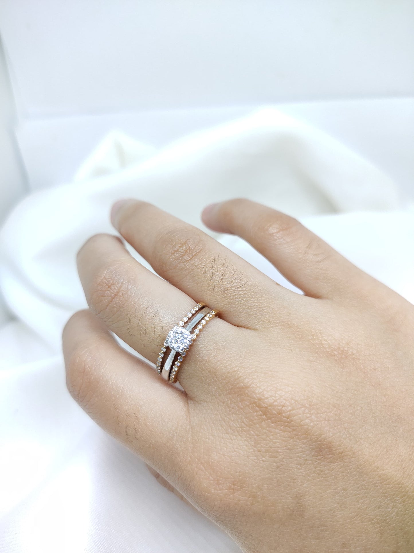 Cincin Berlian 2in1 38966 LR Zamrud Jewellery