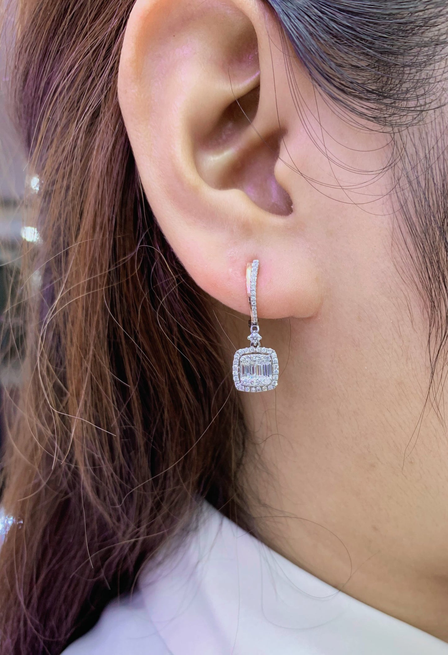 Anting Berlian Baguette  42949 ER Zamrud Jewellery