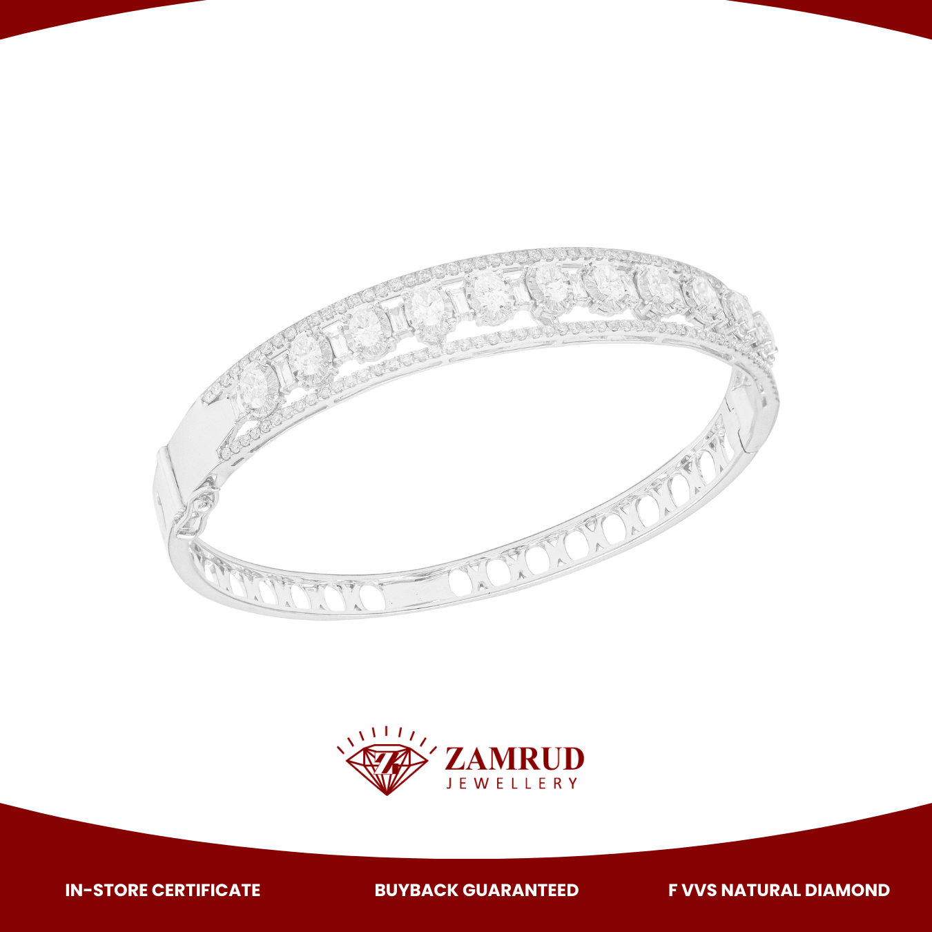 Gelang Berlian Oval 47401 BG Zamrud Jewellery