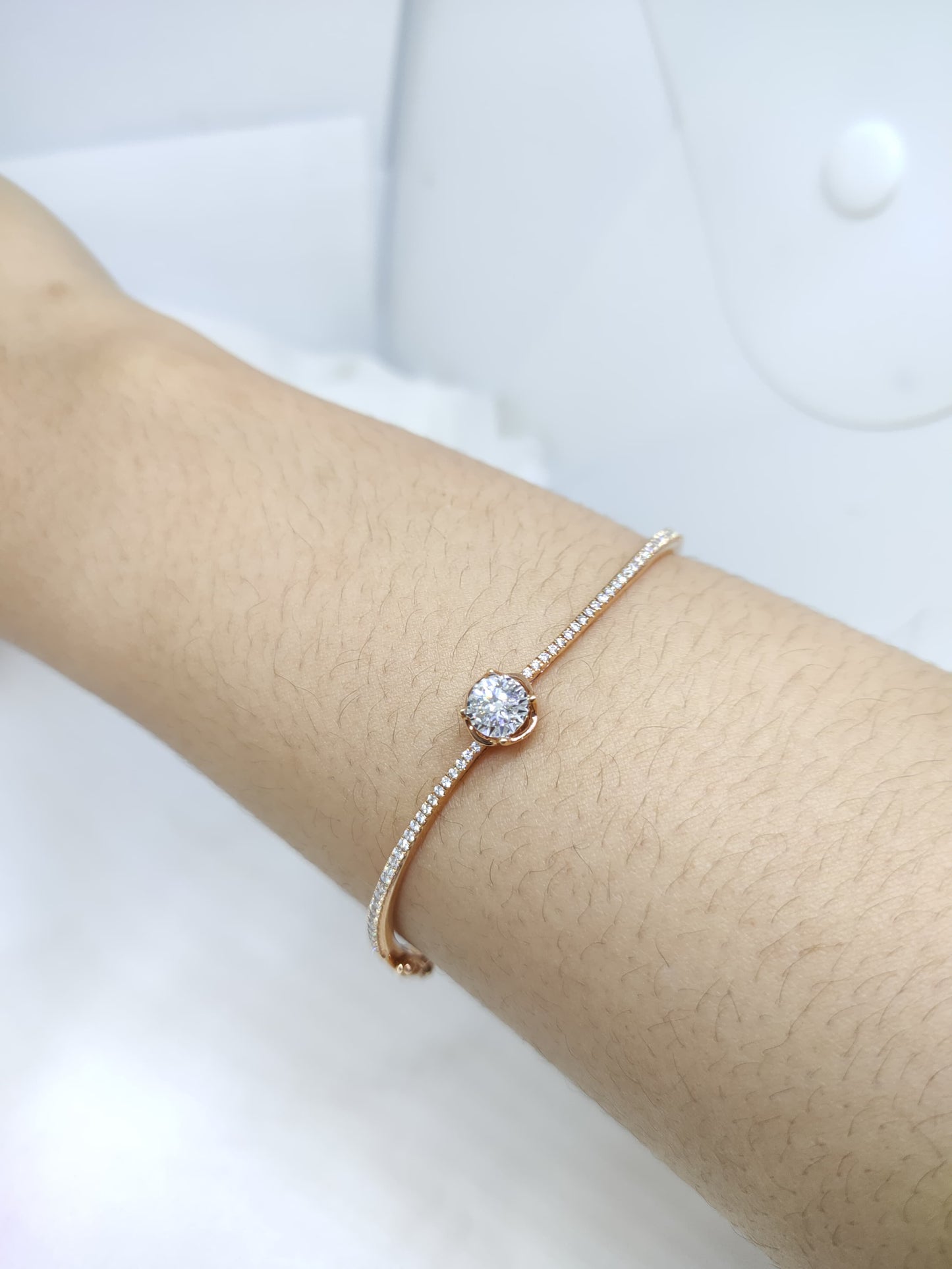 GIA Gelang Berlian Solitaire 38201 Diamond Bangle FBG Zamrud Jewellery