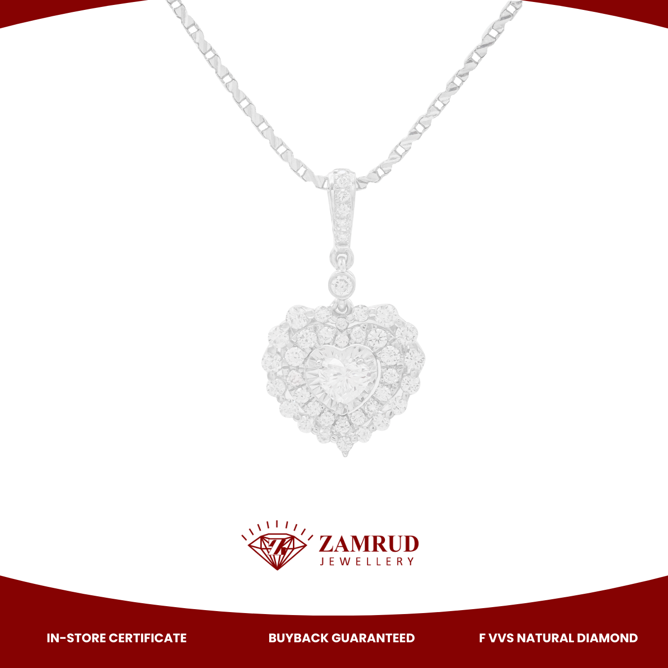 Liontin Berlian Heart 47371 PD Zamrud Jewellery