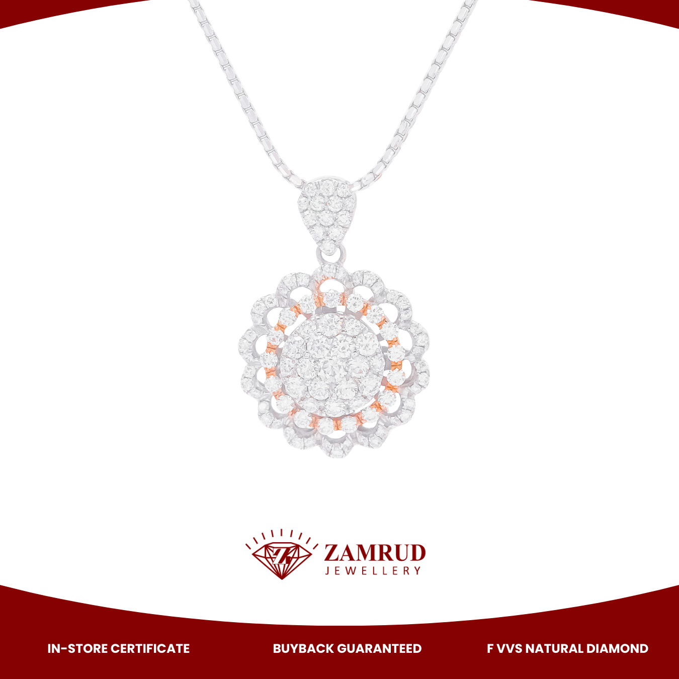 Liontin Berlian 0642 Diamond Pendant PD Zamrud Jewellery