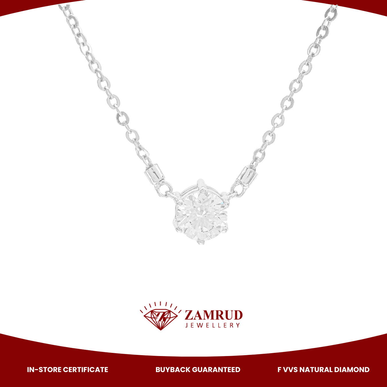 GIA Kalung Berlian 48309 NK Diamond Necklace Zamrud Jewellery