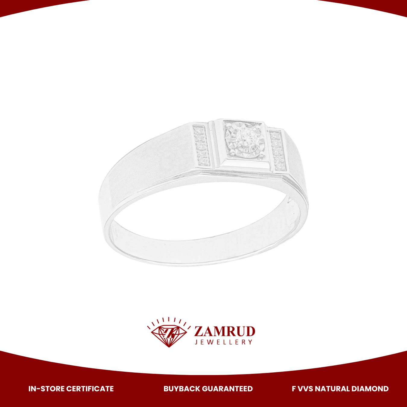 Cincin Berlian Pria Mens Ring 45827 MR Zamrud Jewellery