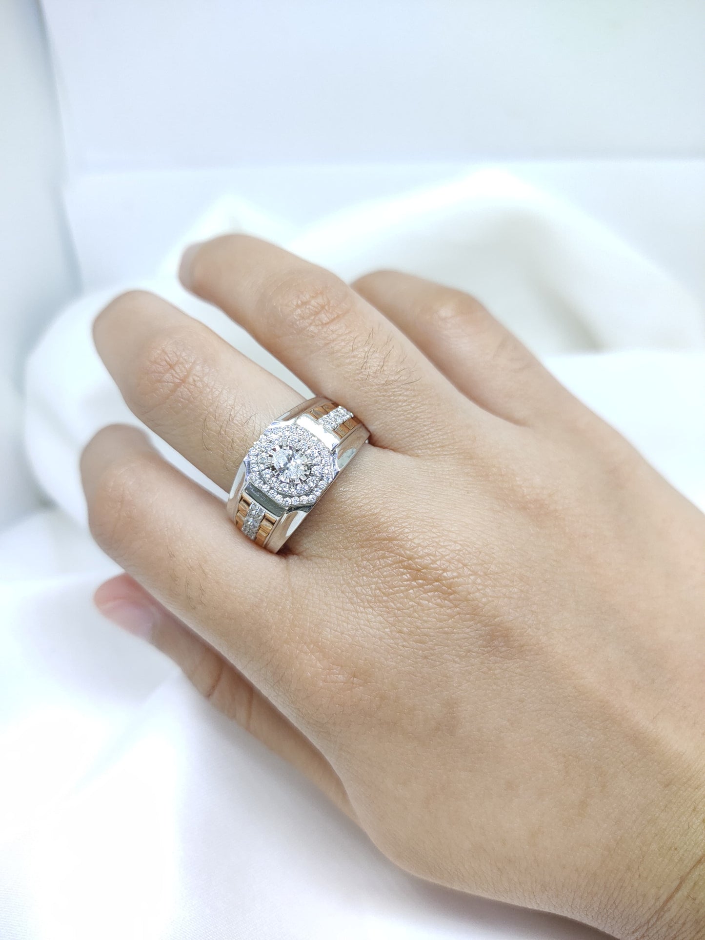 Cincin Berlian Pria Mens Ring 34180 MR Zamrud Jewellery