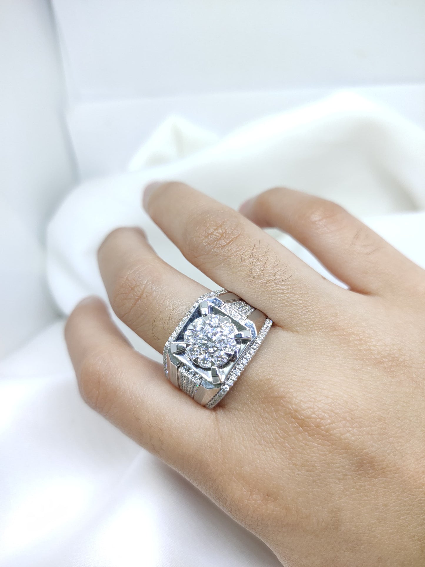 Cincin Berlian Pria Mens Ring 44493 MR Zamrud Jewellery