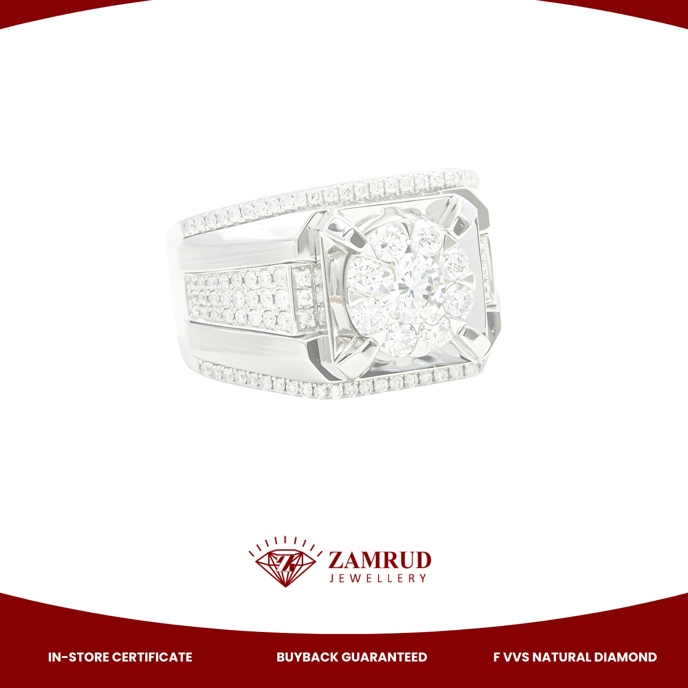 Cincin Berlian Pria Mens Ring 44493 MR Zamrud Jewellery