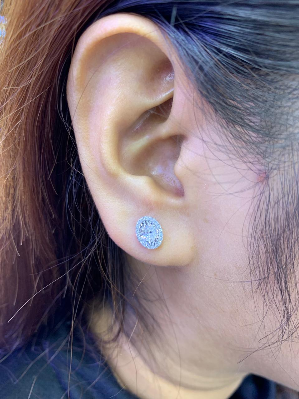 Anting Berlian Oval 47814 ER Zamrud Jewellery
