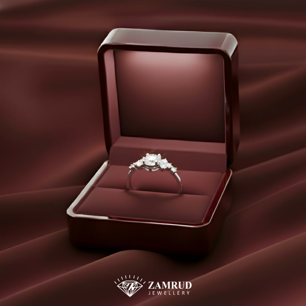 GIA Cincin Berlian FLR 45889 Zamrud Jewellery
