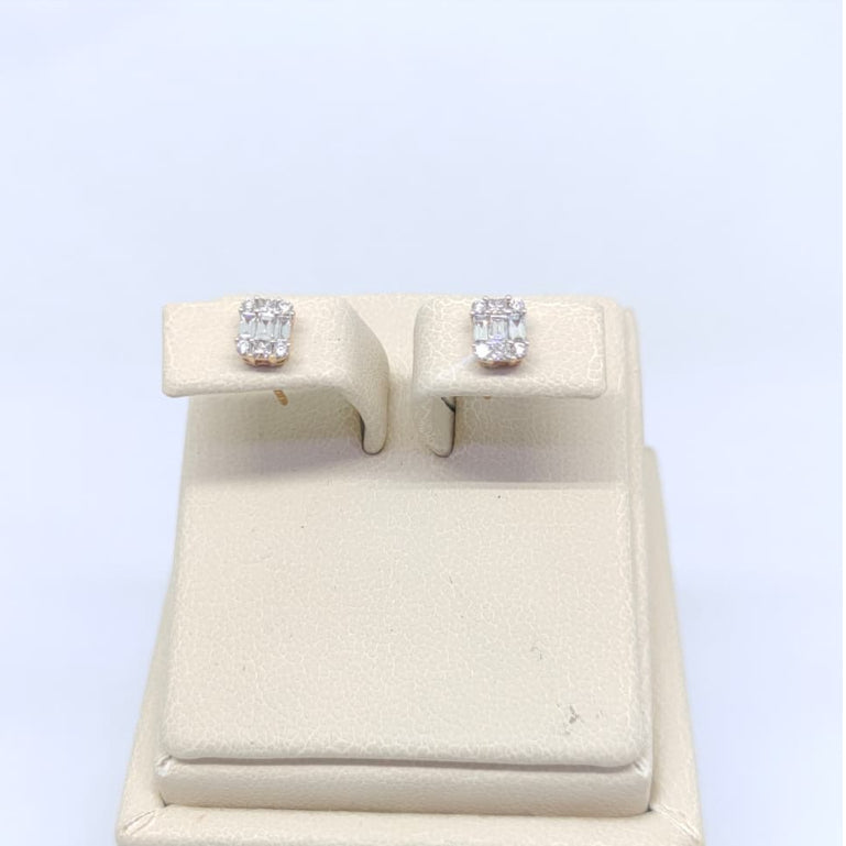 Anting Berlian Baguette Zamrud 37495 Jewellery