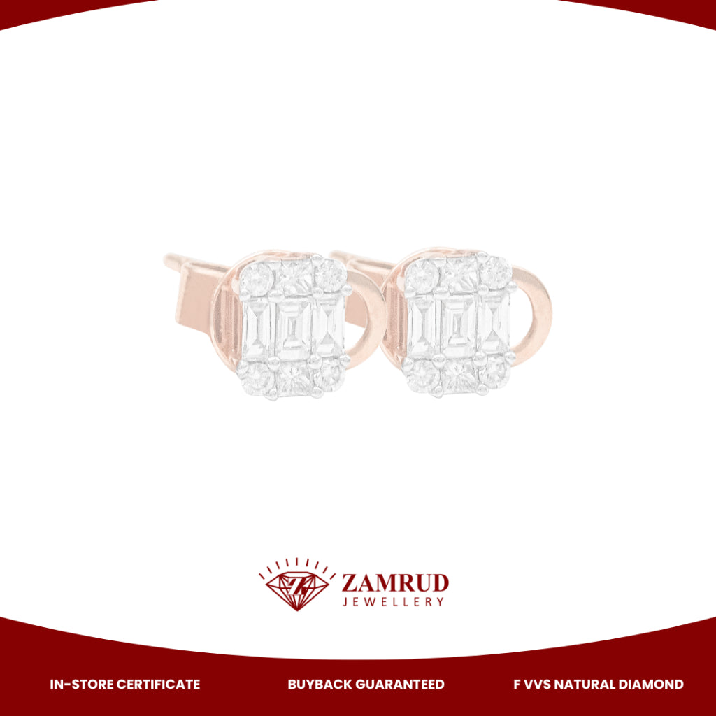 Anting Berlian Baguette Zamrud 37495 Jewellery
