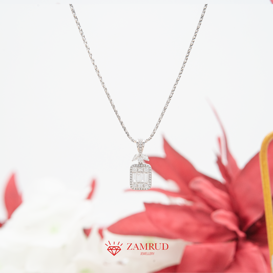 Liontin Berlian Baguette 28622 Pendant Zamrud Jewellery
