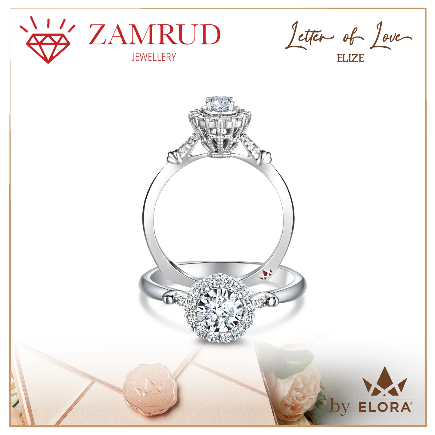 Cincin Berlian ELIZE LR Zamrud Jewellery