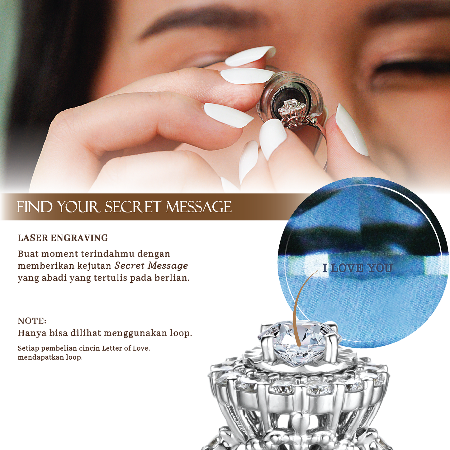 Cincin Berlian ELIZE LR Zamrud Jewellery