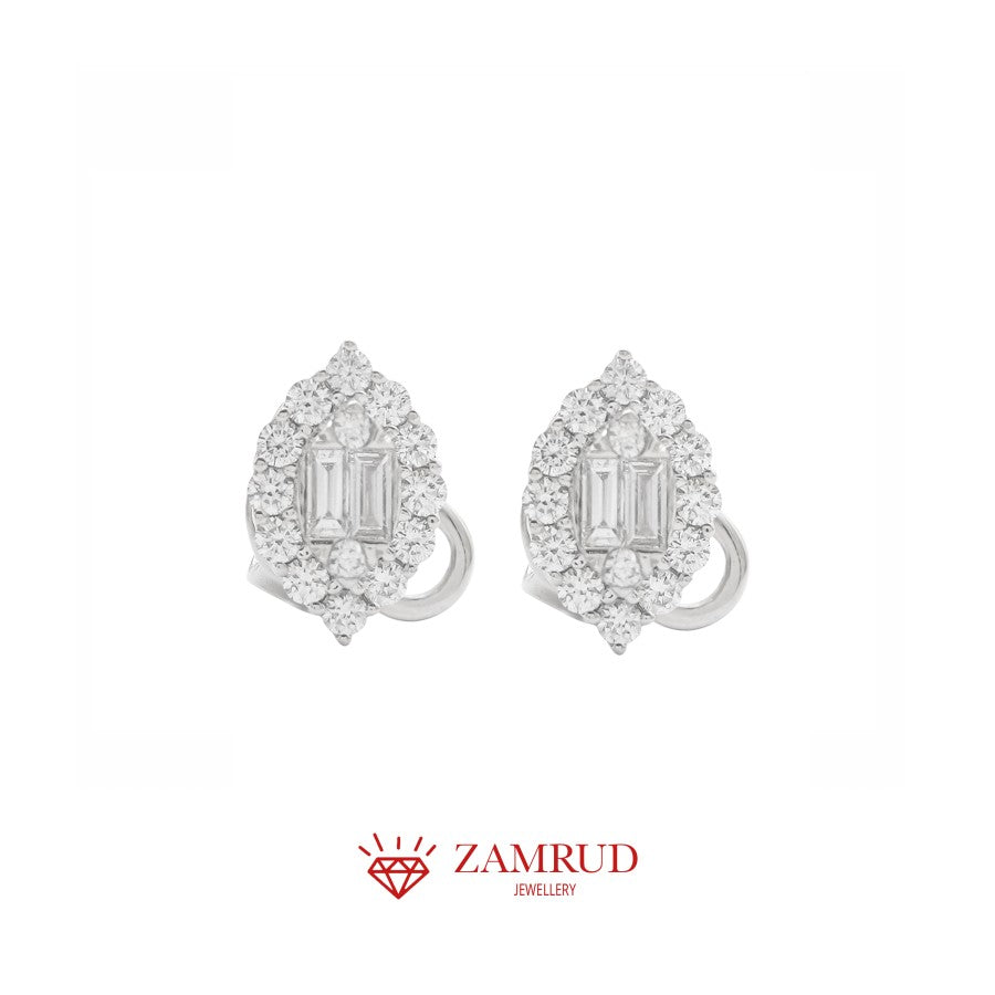 Anting Berlian Baguette 22231 ER Zamrud Jewellery