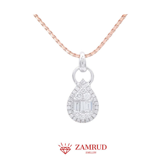 Liontin Berlian Pear Baguette 27212 PD Zamrud Jewellery