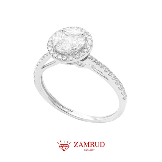 Cincin Berlian Pie Cut 29896 LR Zamrud Jewellery