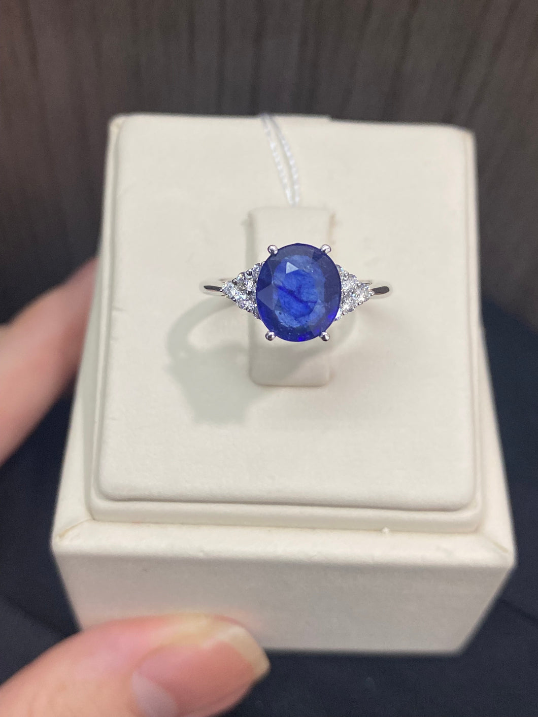 Cincin Berlian Blue Sapphire 28837 LR Zamrud Jewellery