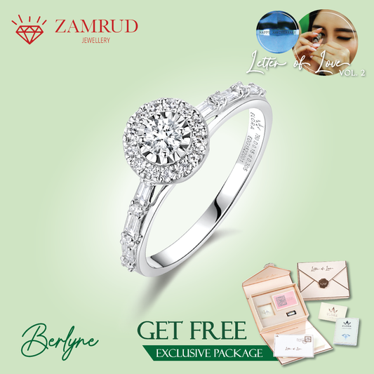 Cincin Berlian BERLYNE LR Zamrud Jewellery